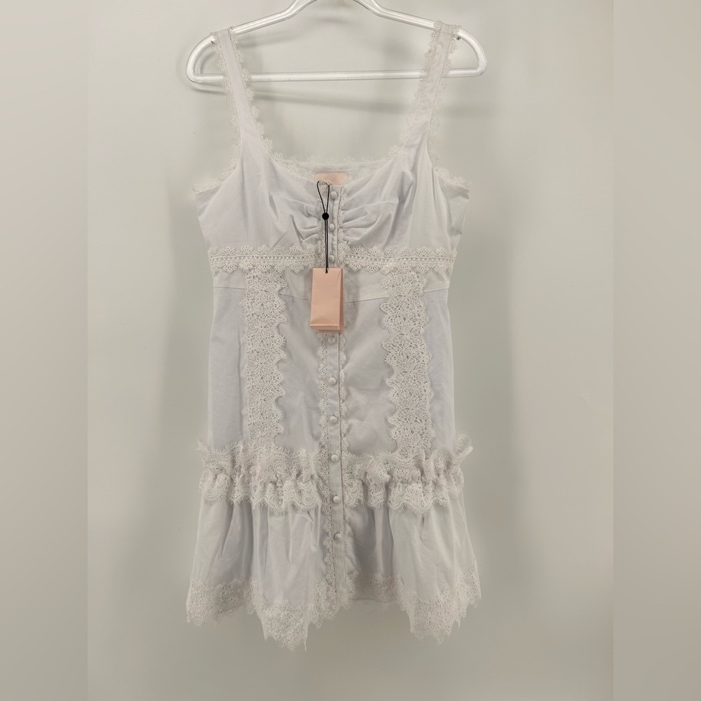 Cinq a Sept Aziza Lace Embellished Mini Dress Sleeveless Women's Size 4 NWT - Picture 2 of 9